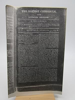 Photocopied Sections from The Baptist Chronicle and Literary Register Year 1832