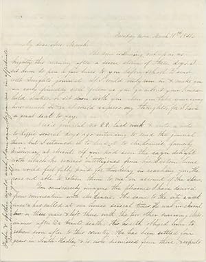 Original holograph letter signed and dated New York, Tuesday morning, March 19, 1851