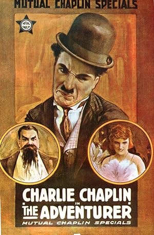 Charlie Chaplin The Adventurer Rare French Film Poster Postcard