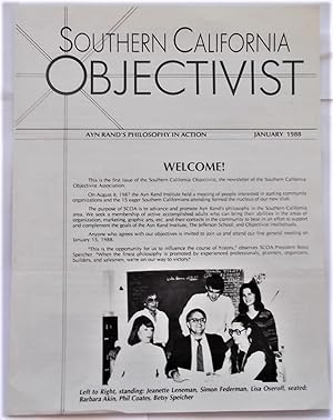 Seller image for Southern California Objectivist (First Issue - January 1988): Ayn Rand's Philosophy In Action (Newsletter) for sale by Bloomsbury Books