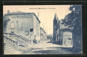 Carte postale Salles-sur-l`Hers, Grand`Rue, vue de la rue