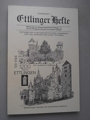 Ettlinger Hefte Sonderheft 1 1200-Jahrfeier der Stadt 1988 Karlsruhe