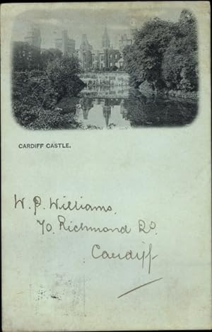 Seller image for Mondschein Ansichtskarte / Postkarte Cardiff Wales, Castle for sale by akpool GmbH