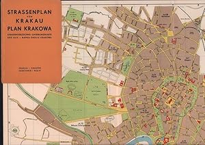 Straßenplan von Krakau Plan Krakowa. Straßenverzeichnis - Umgebungskarte / Spis ulic, Marka okoli...