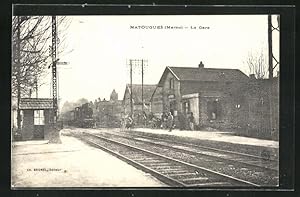 Ansichtskarte Matougues, la Gare, der Bahnhof