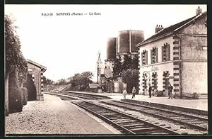 Ansichtskarte Sompuis, La Gare, der Bahnhof