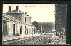 Ansichtskarte Rilly-la-Montagne, Intérieur de la Gare, Innenansicht des Bahnhofs