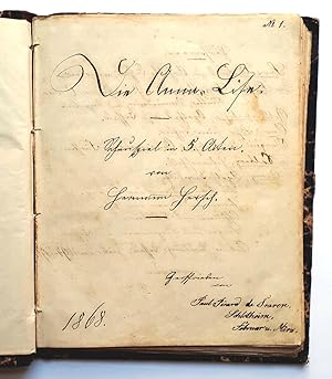 Hermann Hersch - Die Anna-Liese - handgeschriebe Abschrift von 1868, geschrieben von Paul Picard ...