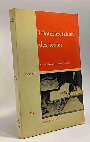 Seller image for L'Interprtation des textes for sale by crealivres