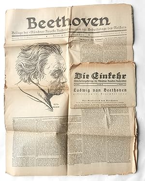 Beethoven. Beilage der Münchner Neueste Nachrichten zum 150. Geburtstage des Meisters. Samstag de...