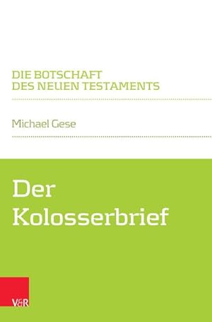 Seller image for Der Kolosserbrief for sale by AHA-BUCH GmbH