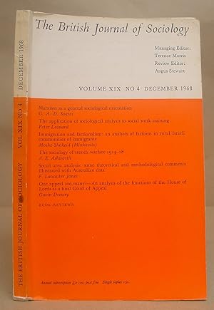 The British Journal Of Sociology. Volume XIX, Number 4 - December 1968