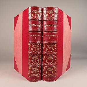 Speeches on Questions of Public Policy (2 Volumes - Complete) (Fine binding by H. Wood)