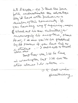 AUTOGRAPH LETTER SIGNED (ALS) to Doris Grumbach with her SIGNED Copy of GINSBERG. A BIOGRAPHY by ...