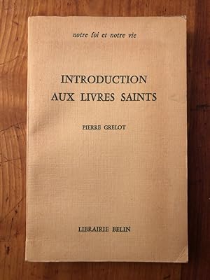 Imagen del vendedor de Introduction aux livres saints a la venta por Librairie des Possibles