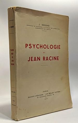 Seller image for Psychologie de Jean Racine for sale by crealivres