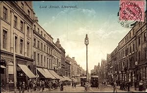 Bild des Verkufers fr Ansichtskarte / Postkarte Liverpool North West England, Lord Street zum Verkauf von akpool GmbH
