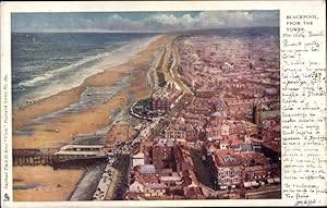 Künstler Ansichtskarte / Postkarte Blackpool North West England, View from the Tower - Verlag: Tu...