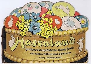 Hasenland. Lustiges Ostergedicht von Ludwig Finckh mit bunten [eingedruckten] Bildern von C. O. P...