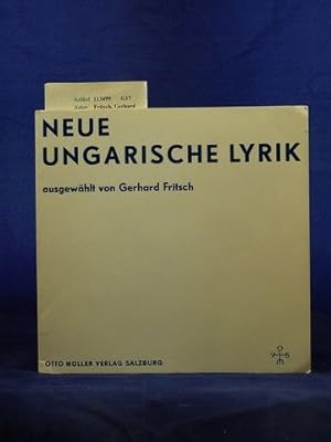 Neue Ungarische Lyrik. o.A.