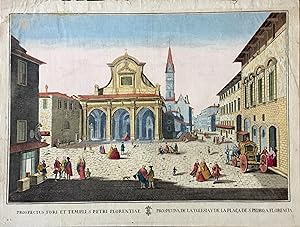 Prospectus Fori et Templi S. Petri Florentiae. Prospetiva de la Yglesia y de la Plaza de S. Pedro...