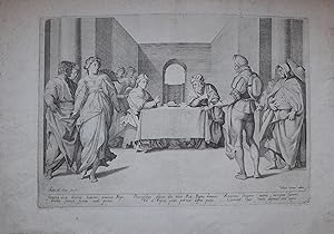 LA DANZA DI SALOMÈ PER ERODE, dalla serie Vita di San Giovanni Battista edita a Firenze