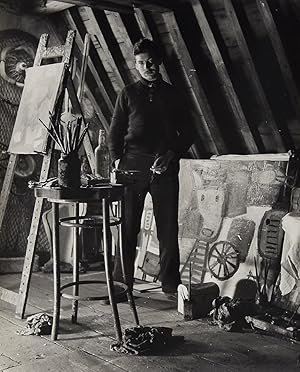 Karel Appel in Studio, gelatin silver print (SIGNED)