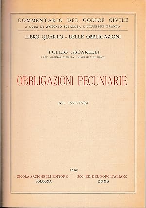 Libro quarto - Delle obbligazioni. Obbligazioni pecunarie. Art. 1277-1284