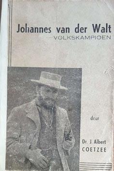 Image du vendeur pour Johannes van der Walt - Volkskampioen mis en vente par Eaglestones