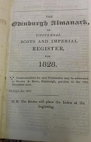 The Edinburgh almanack, or, Universal Scots and Imperial register, for 1828.