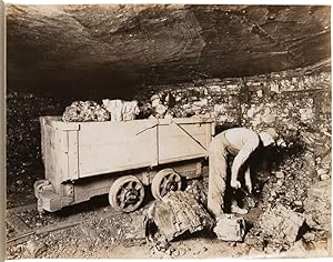 Seller image for PROFESSIONALLY-PRODUCED TRADE PHOTOGRAPH ALBUM DOCUMENTING THE EXTRACTION AND TRANSPORTATION OF COAL] for sale by William Reese Company - Americana
