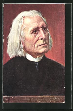 Bild des Verkufers fr Knstler-Ansichtskarte Komponist Franz von Liszt im Portrt zum Verkauf von Bartko-Reher