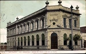 Ansichtskarte / Postkarte La Plata Argentinien, Banco de Italia y Rio de la Plata