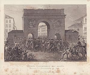 Seller image for Einzug der Verbündeten in Paris. Stahlstich von 1841 nach Kraft. for sale by ANTIQUARIAT Franke BRUDDENBOOKS