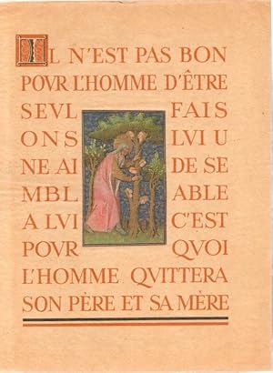 Seller image for Le Sacrement de Mariage . for sale by Librera Astarloa