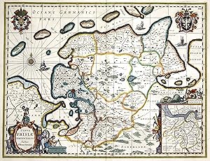 Kupferstich- Karte, v. S. Rogier u. E.S. Hamersveldt n. U. Emminus b. Janssonius-Waesberge, M. Pi...