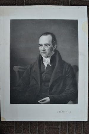 Portrait of Charles Wellbeloved, half-length, slightly turned to the left, seated on a chair, dre...