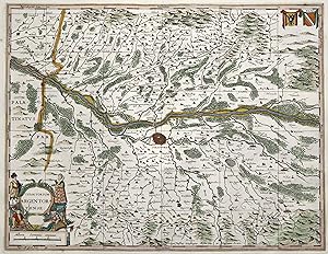 Kupferstich- Karte, b. Janssonius - Waesberge, Pitt und Swart, "Territorium Argentoratense".