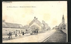 Carte postale Le Ménil-Brout, Route de Paris à Brest