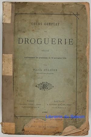 Cours complet de droguerie