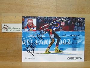 Original Autogramm Katrin Apel Biathlon /// Autogramm Autograph signiert signed signee