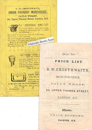 Special Nett Price List of R. W. Crosthwaite, Iron-Founder & a double sided illustrated flyer wit...