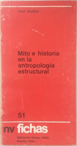 Seller image for Mito e historia en la antropologa estructural. for sale by Librera Reciclaje