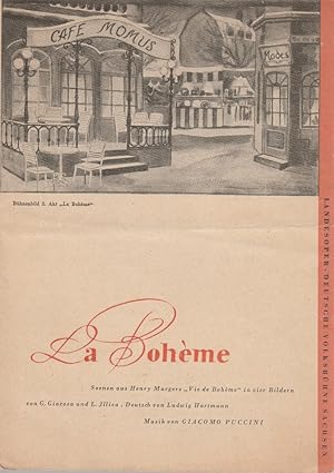 Immagine del venditore per Programmheft Giacomo Puccini LA BOHEME ca. 1950 venduto da Programmhefte24 Schauspiel und Musiktheater der letzten 150 Jahre