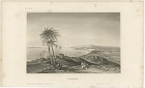 Antique Print of the City of Mumbai by Meyer (c.1850)