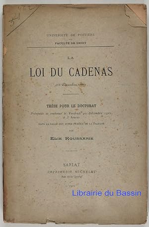 La loi du cadenas (13 décembre 1897)