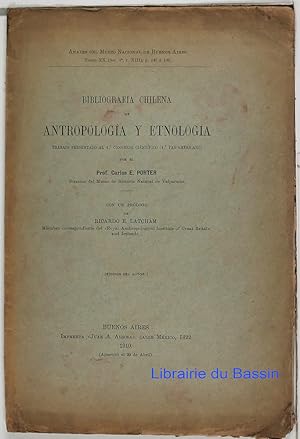 Bibliografia chilena de antropologia y etnologia Trabajo presentado Al 4.° Congreso cientifico (1...