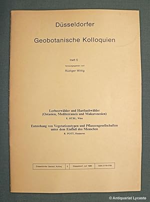 Bild des Verkufers fr Lorbeerwlder und Hartlaubwlder (Ostasien, Mediterraneis und Makaronesien). UND: Entstehung von Vegetationstypen und Pflanzengesellschaften unter dem Einflu des Menschen. IN: Dsseldorfer Geobotanische Kolloquien, Heft 5. zum Verkauf von Antiquariat Lycaste