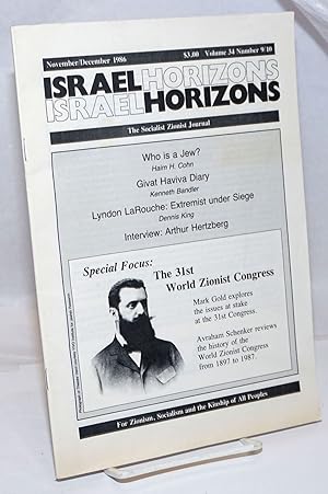 Image du vendeur pour Israel horizons: the socialist Zionist journal; vol. 34 nos. 9/10 (Nov/Dec 1986) mis en vente par Bolerium Books Inc.