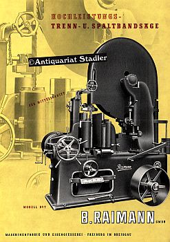 Hochleistungs-Trenn- und Spaltbandsäge. Modell BVT. Firmenprospekt.